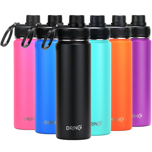 Borraccia Sportiva DRINCO 22oz in Acciaio Inox – Nera