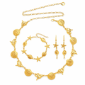 Gold Seashell & Starfish Jewelry Set